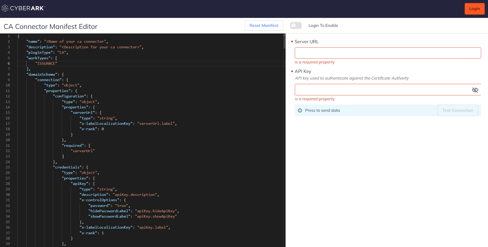 manifest editor
